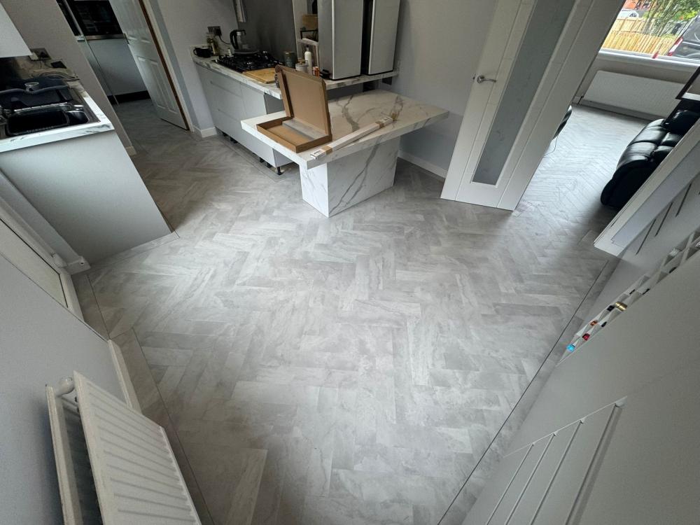 Amtico Spacia grey Marble 4x18 Parquet effect Gallery Main Photo
